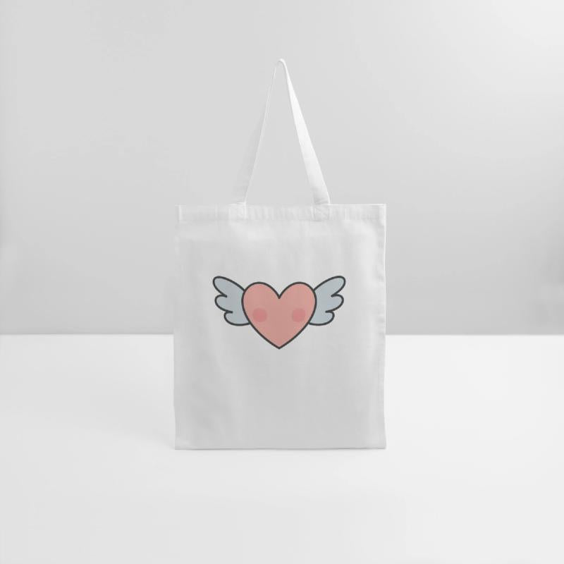 Whimsical Heart with Angel Wings Design