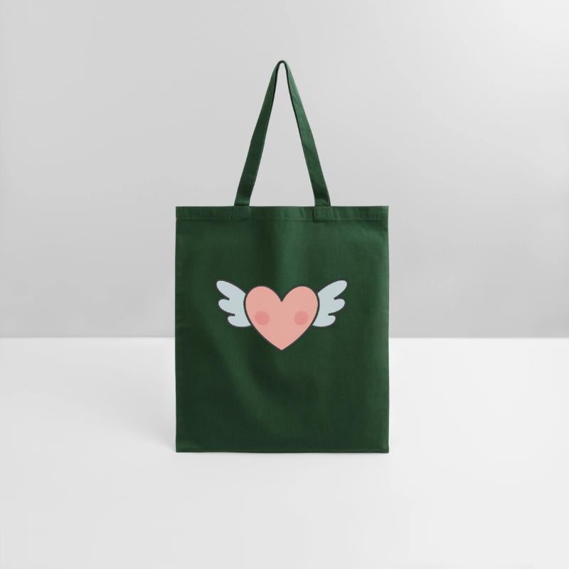 Whimsical Heart with Angel Wings Design