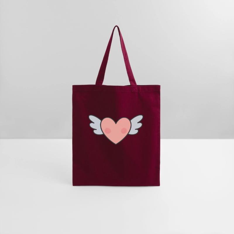 Whimsical Heart with Angel Wings Design