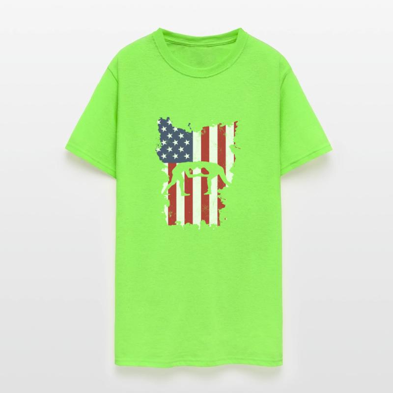 Wrestling USA Flag America 4th Of July Murica