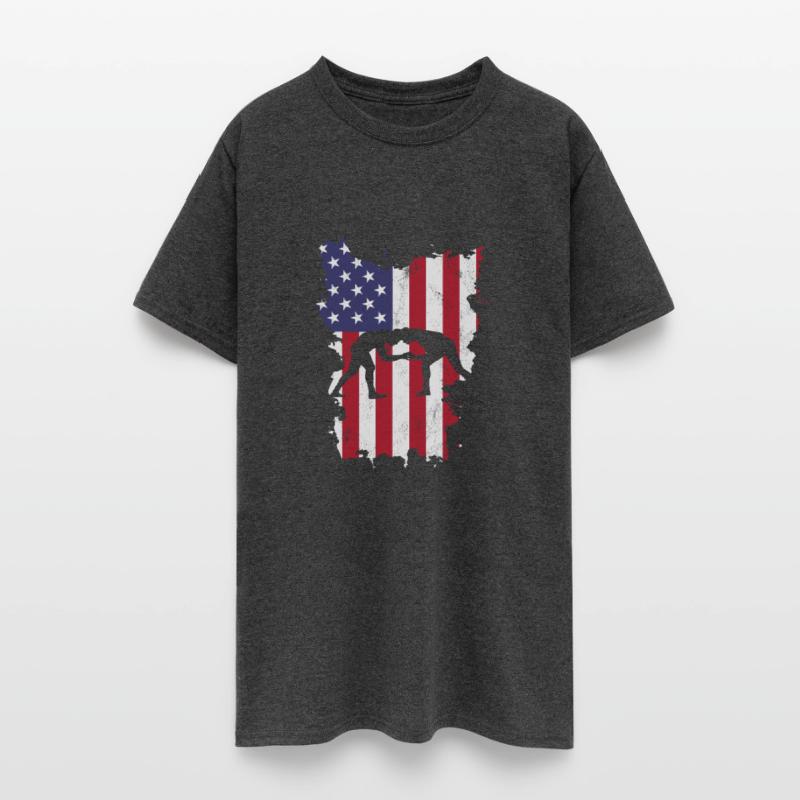 Wrestling USA Flag America 4th Of July Murica