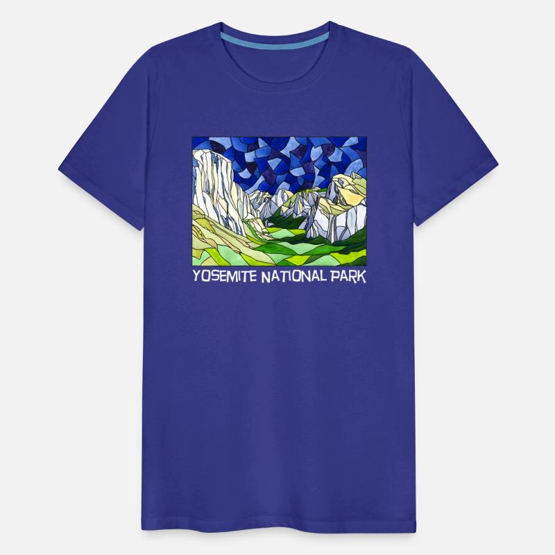 Yosemite Valley Stained Glass Style