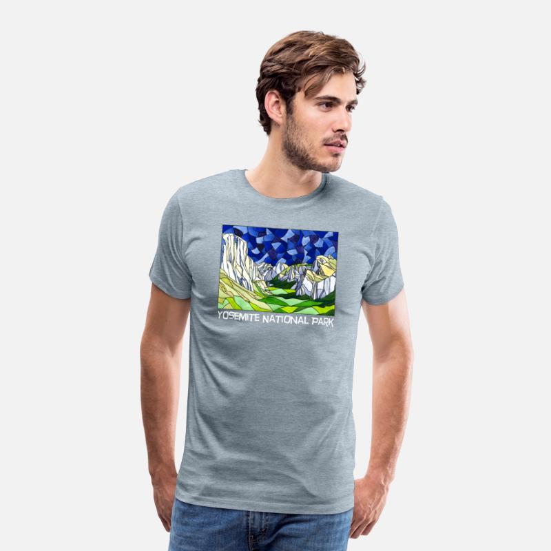 Yosemite Valley Stained Glass Style