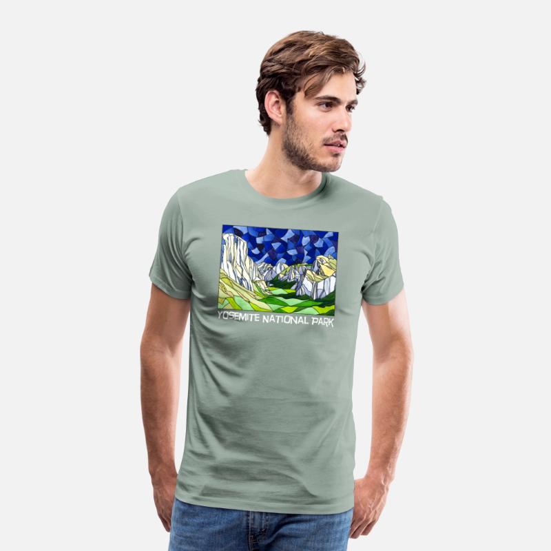 Yosemite Valley Stained Glass Style