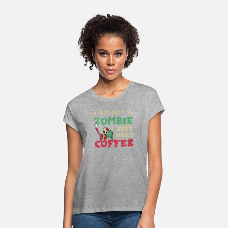 Zombie Slogan I Am A Not zombie Just I Need Coffee